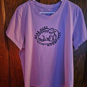 Women's Read More Cat Short Sleeve Crusher Tee Sz XXL